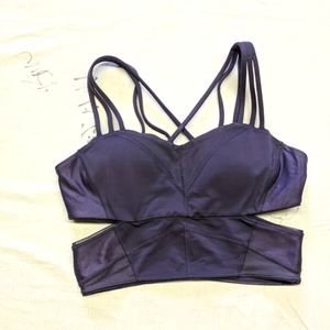Lululemon Exquisite Bra mesh cut outs crop top